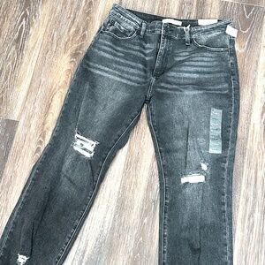 Kancan Black Denim Slightly Distressed - 31x29 New